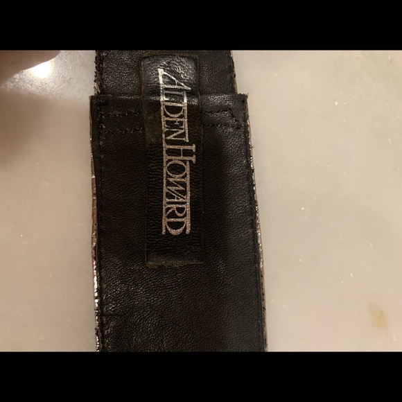 Alden Howard silver color leather belt. - Picture 3 of 10